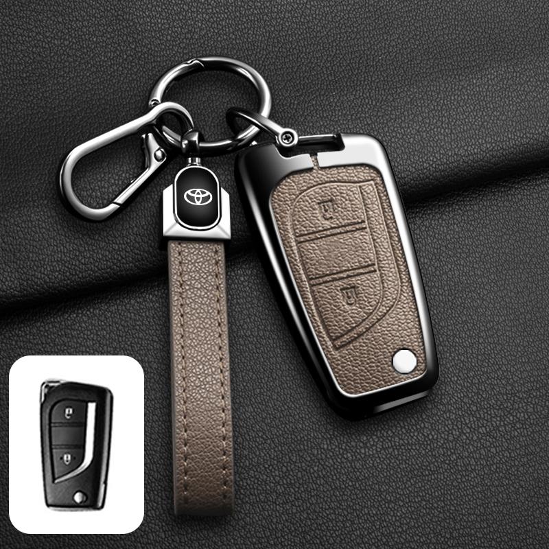 OFWP3 Leather Car Key Cover Case Shell for Toyota Hilux Revo Auris Corolla Reiz Avensis Verso Yaris Aygo Rav4 Scion TC IM 2017 2016