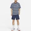 Nike Sb All Over Print Striped Crew Neck Loose Short Sleeve T-Shirt Men Tops Slate-Blue FQ3712-493