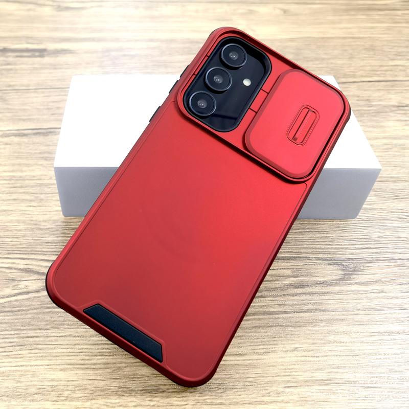 Противоударный бронированный чехол для Samsung Galaxy S25 A56 A55 A36 A15 A35 A54 A53 5G 4G S24 S23 S22 S21 Ultra Plus FE с крышкой-слайдером для камеры