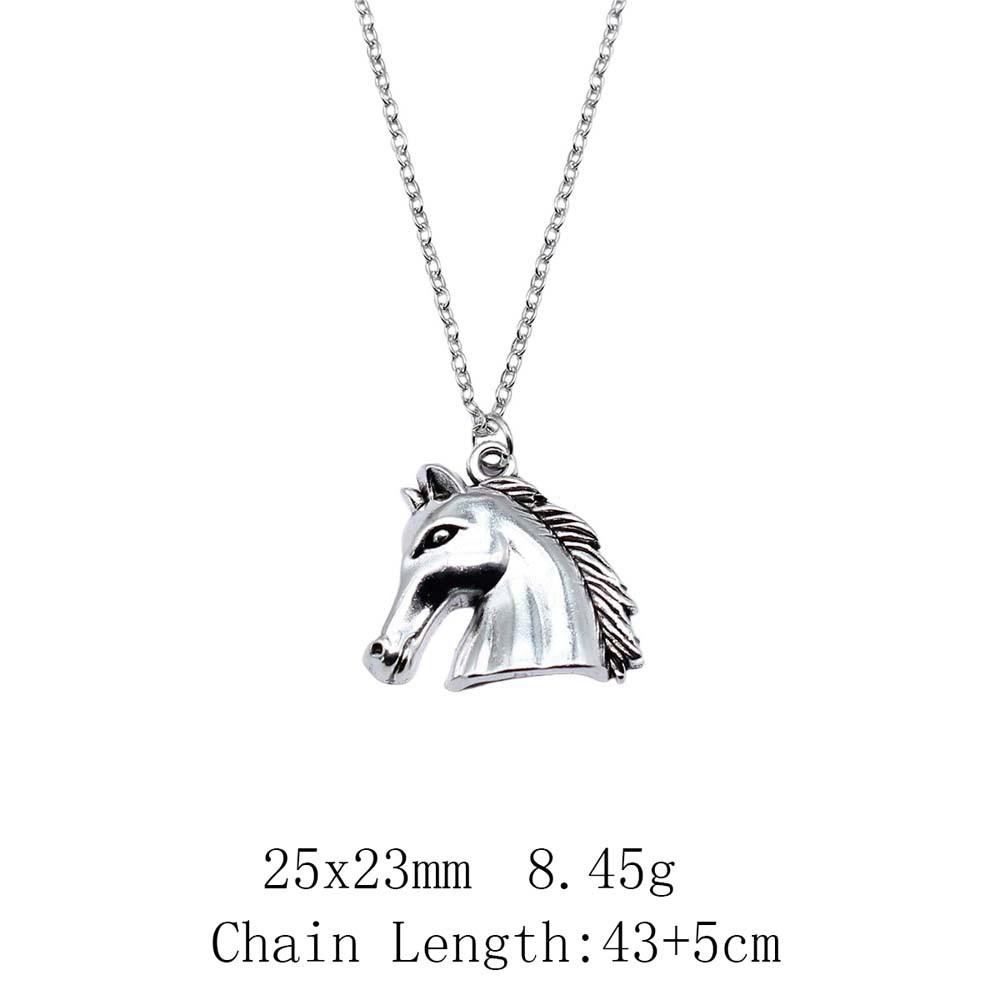 Подарки для женщин винтажное ожерелье лошадь единорог ожерелье на шею 43 см цепи предметы мужское ожерелье