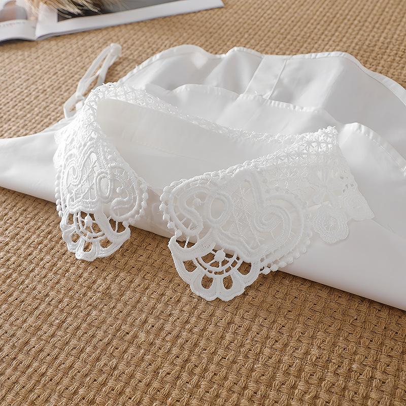 Women Fake Collar Half Shirt Ladies Shirt Fake False Collar For Women Black Woman Detachable Collar Lace Lapel Faux Col Tie