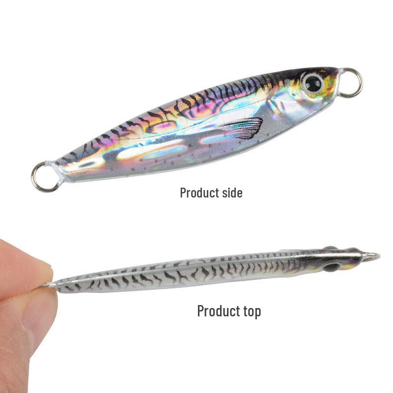 3D-печать Быстро извлекаемая Железная Пластина Приманка для Морской и Пресноводной Рыбалки - Приманка для Испанской Макрели в размерах 10г, 20г, 30г, 60г.