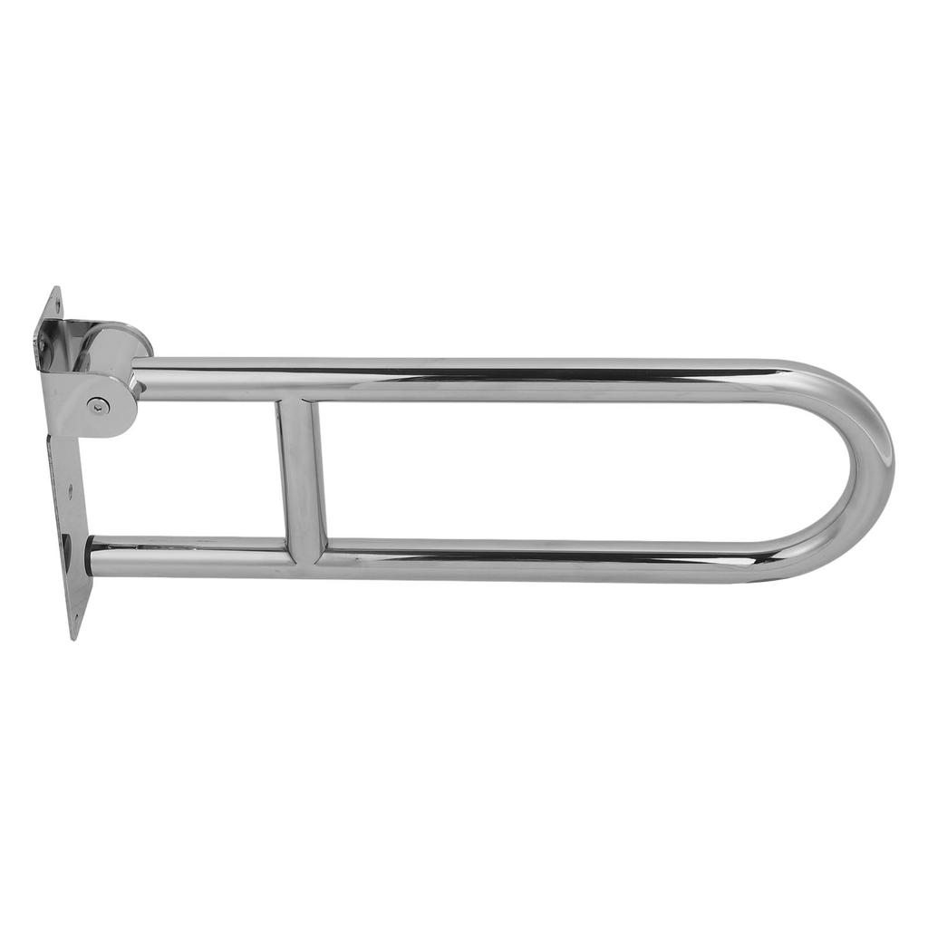 Откидной поручень для ванной комнаты из нержавеющей стали, эргономичный, с вертикальным вращением на 90 градусов, настенное крепление для унитаза