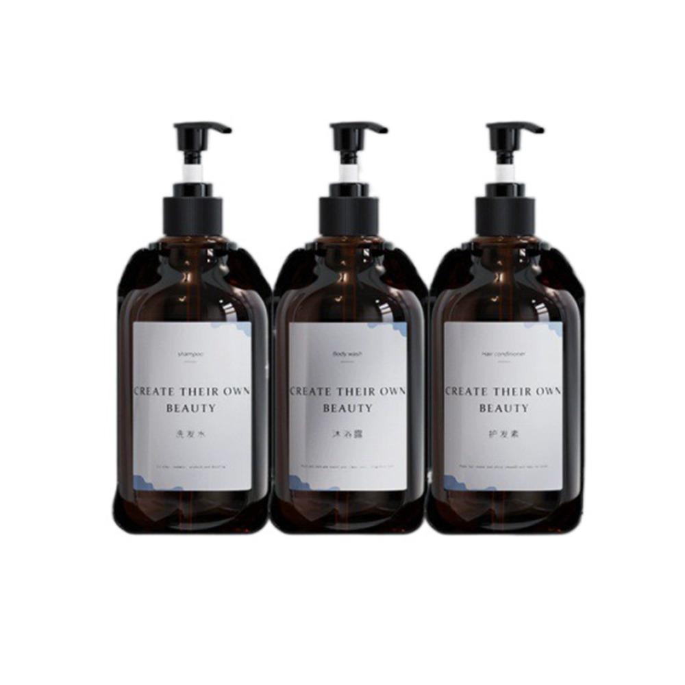 Hand Press Empty Pump Bottle Clear/Brown Hand Sanitizer Jar Wall Mounted Soap Dispenser Travel