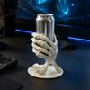 3D Printed Resin Skull Gift Skeleton Dragon Hand Cup Holder, Gothic Palm Gaming Desk Accessories Drink Stand, Decorative Bone Pattern Beverage