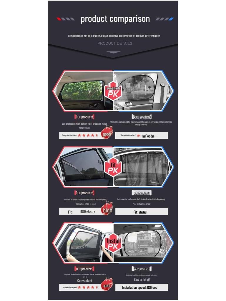 Совместимая шторка от солнца на автомобильное окно для N-BOX, N-VAN, Harrier 60, Suzuki JIMNY, Hustler