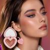 3pcs/3-Color Lip & Cheek Dual-Use Heart-Shaped Blush Stick Natural Contouring & Brightening Highlighter Blush