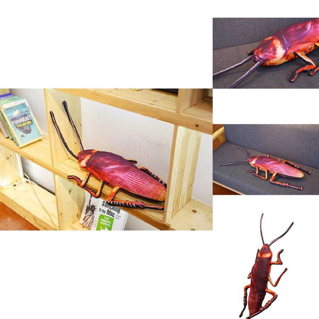 Реалистичная плюшевая подушка-таракан, уникальный подарок-прикол, коротковорсовая мягкая игрушка