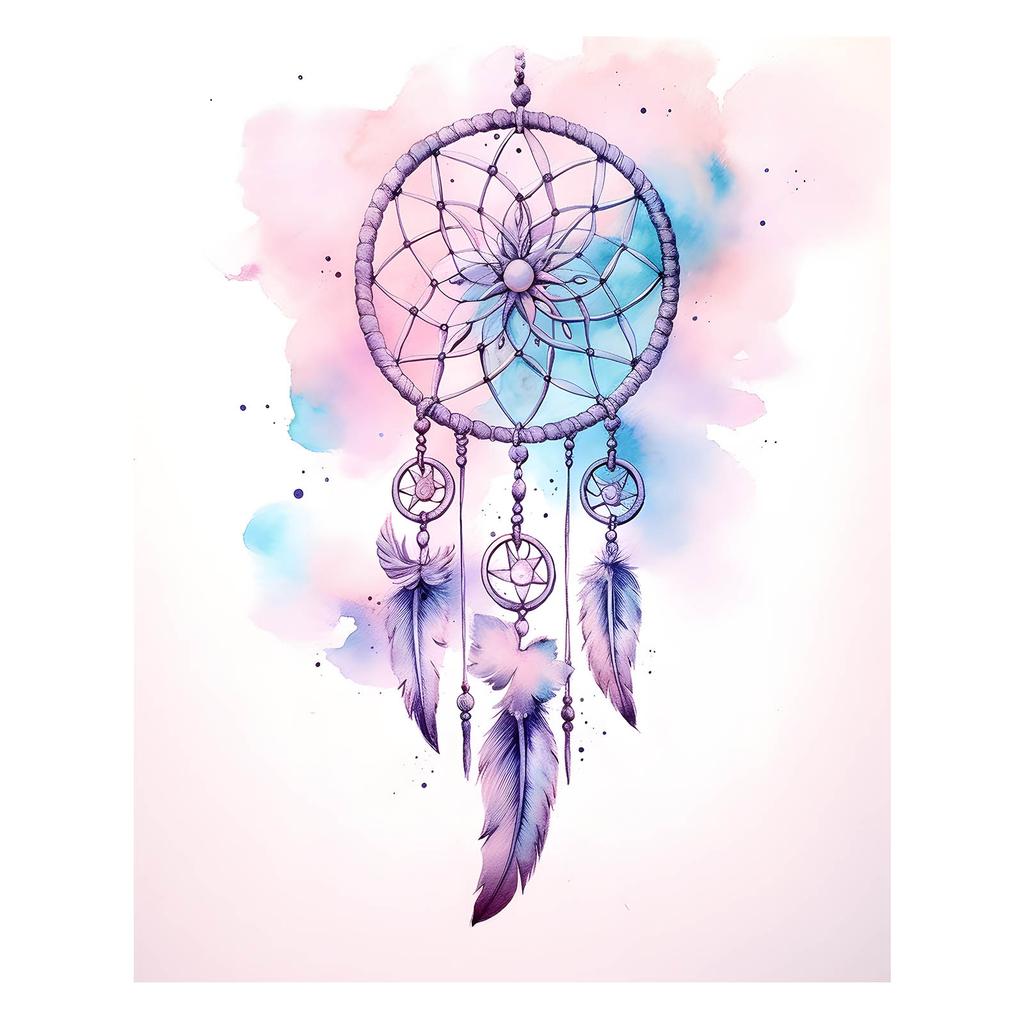 Łapacz Snów Łapacz Snów, 70X100 Cm, Rama Drewniana Ciemny Brąz, Papier Matowy 230 Gsm