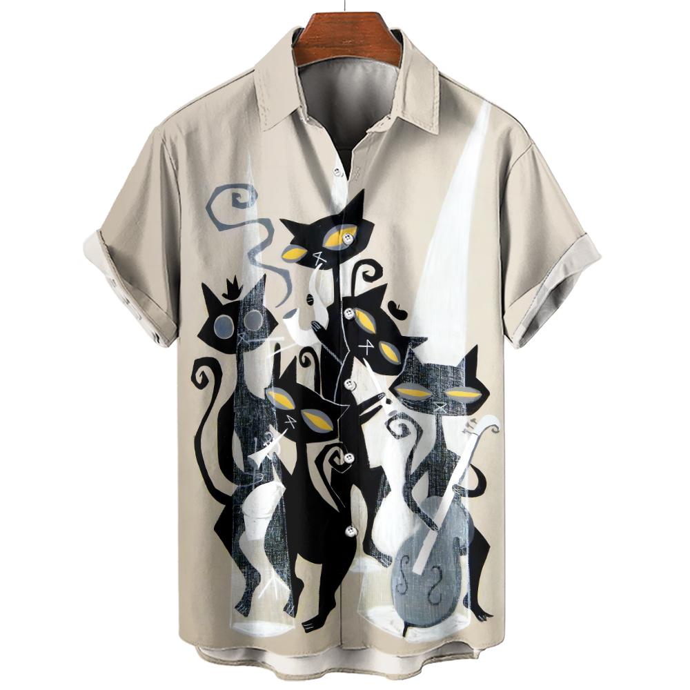 Мужская рубашка для пляжной вечеринки у бассейна, летняя повседневная мужская модная рубашка с короткими рукавами и 3D-принтом