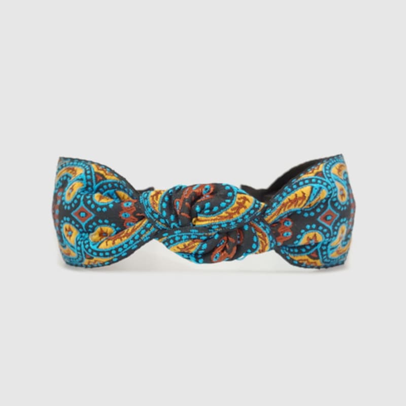 LALA Этническая повязка для волос с пейсли - Зеленая