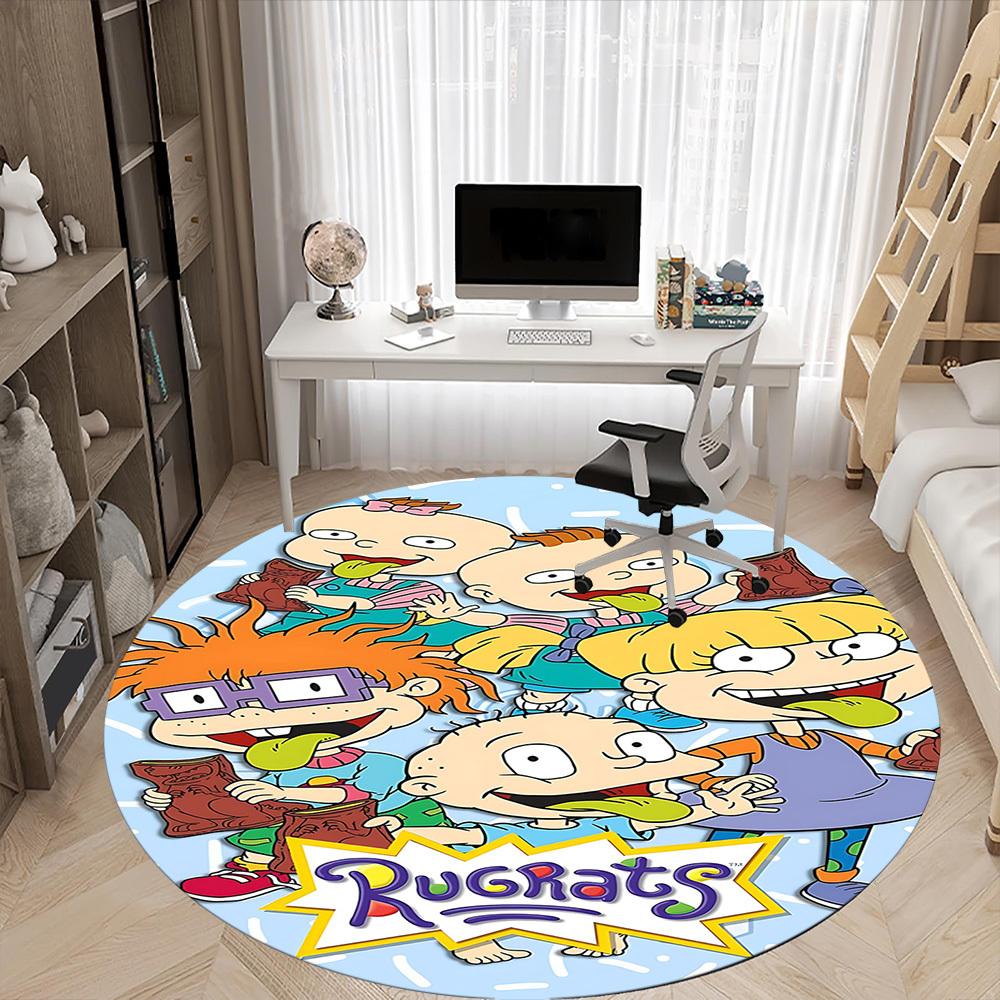 1pc Rugrats Office Round Area Rug,Bedroom Living Room Home Decor, Room Deco a1016140
