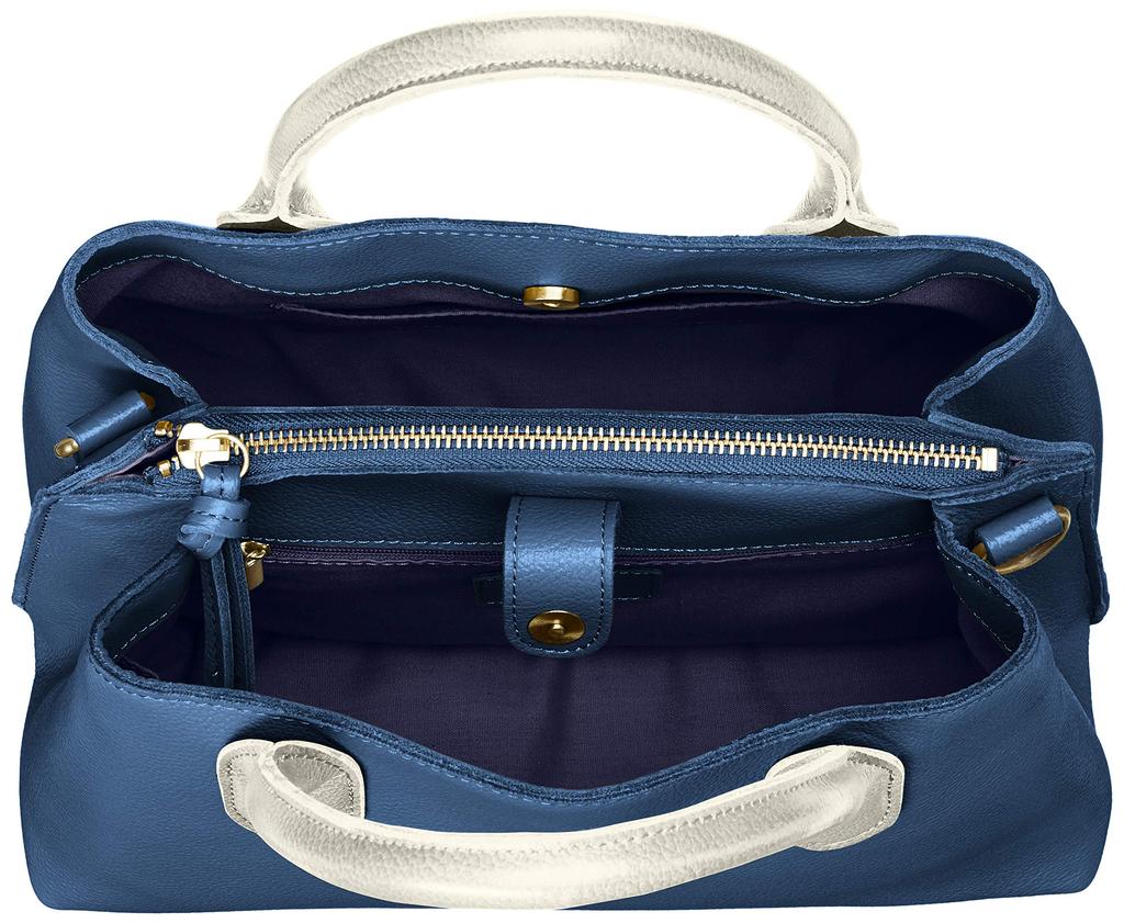 Сумка-тоут из козьей кожи, сумка через плечо, 2-сторонняя, красивая, NVGRY [Perke] 08-00-07462, женская