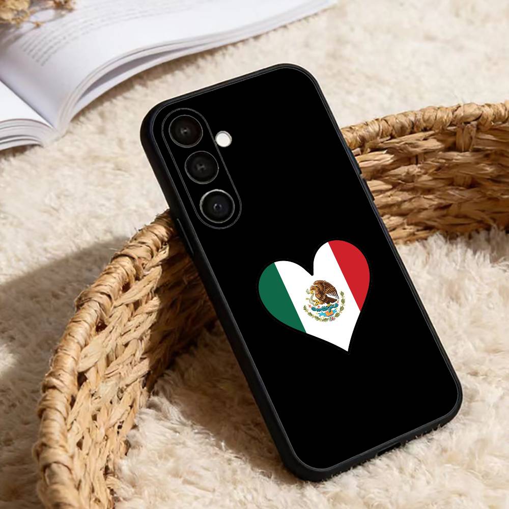 Mexico Flag Phone Case For Samsung Galaxy A91,80,73,72 ,71,53,52,32 ,31,22,21s,20,Soft Black Case