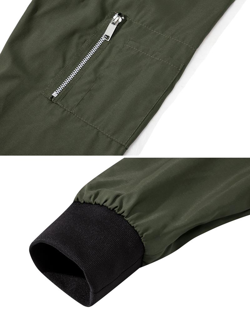 Мужская куртка Весна и Осень Повседневная Свободная Осенняя На молнии Износостойкая Ветрозащитная Легкая Куртка