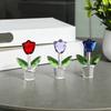 Captivating Crystal Tulips Sculpture Glass Miniature Flower Decorative Figurine Ornament for Valentines Day Gift Giving