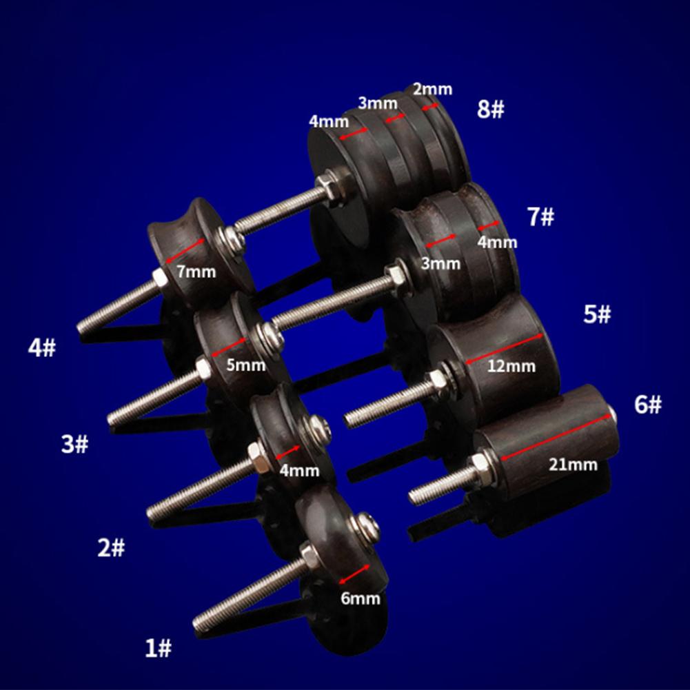 8Pcs Electric Polished Rod Black Sandalwood DIY Hand Made Leather Craft Polishing Tool