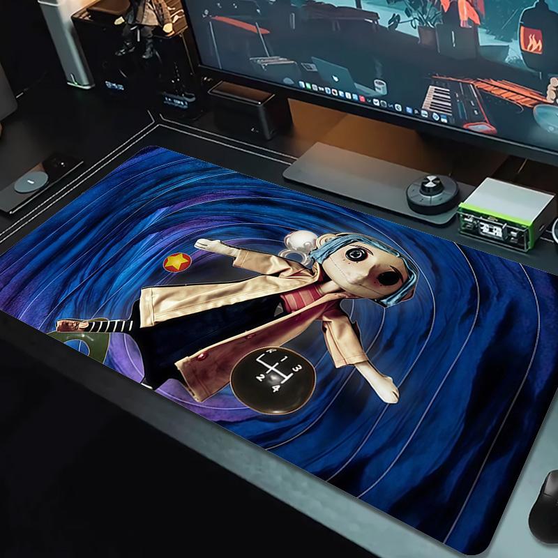 Coraline3 Print Cushion Non-slip Laptop Tablet Big Mousepad XXL Mat Mini PC Playmat With Lock edge