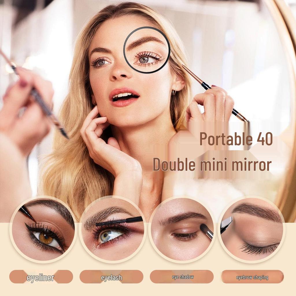 Портативное HD Зеркало для Путешествий с Увеличением 10X30X40 и Присоской - Ручное Зеркало для Макияжа и Удаления Черных Точек