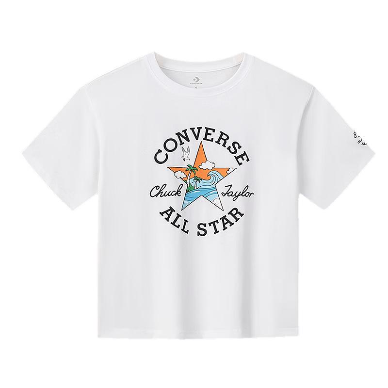 Converse Kids' Star Pattern Quick-Dry Short Sleeve T-Shirt