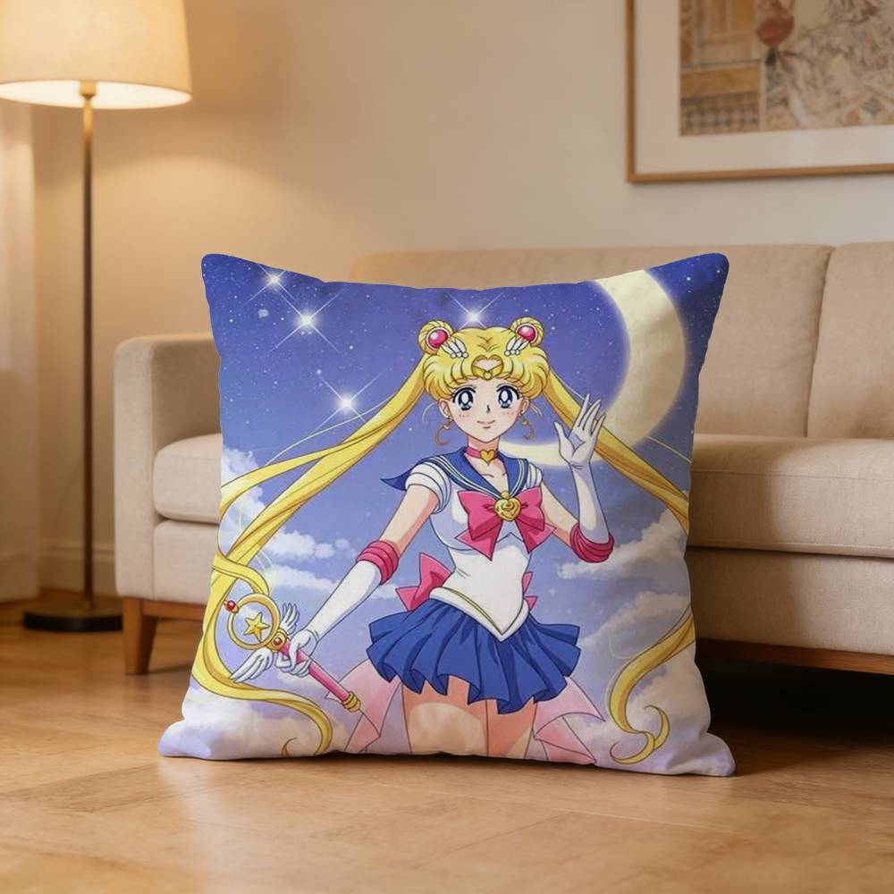 Cute Usagi Tsukino Sailor Moon Pillow Case Pattern Printed Pillowcase For Living Room Sofa Cushion Cover
