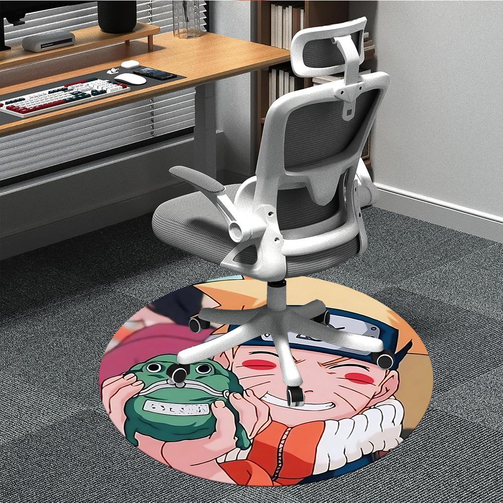 1PC Naruto Office Round Area Rug, Indoor Mat Suitable For Office, Under Office Chairs Bedroom Living Room Home Decor, Room Deco110