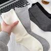 Ladies Spring and Summer Thin Flat Boneless Breathable Solid Color Tube Cotton Socks