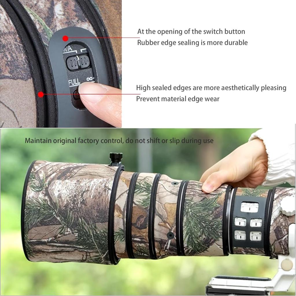 COMEOXO Sigma Lens Cover Водонепроницаемый защитный чехол для объектива Телеобъектив Покрытие для CANON RF L IS USM Sigma Lens Camouflage Protective Cover