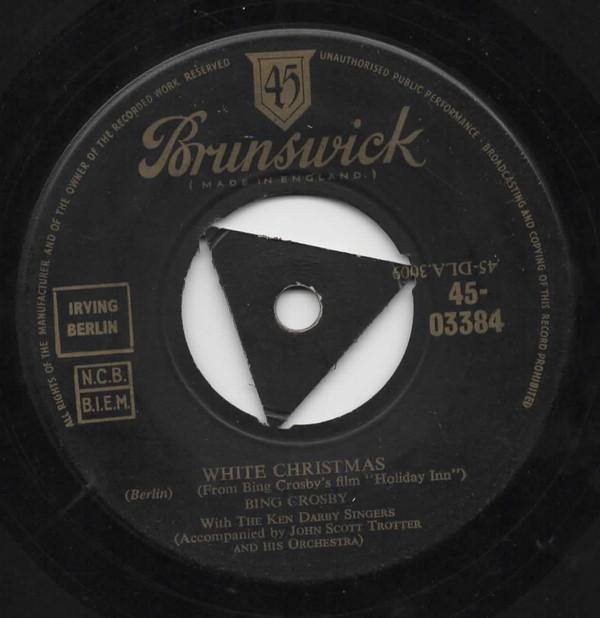 7-дюймовая пластинка БИНГА КРОСБИ White Christmas 4503384 Brunswick 1954 Великобритания Поп Б/у