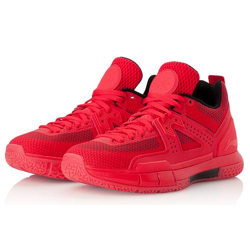 Li Ning WOW 5 Нескользящие Легкие Низкие Баскетбольные Кроссовки Мужские Красные ABAL047-11