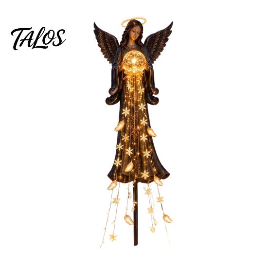 Energy Saving Path Lighting Solar Angel Remembrance Garden Light, LED Blessing Statue with Warm Cascading Outdoor Powered Flower Bed Lights