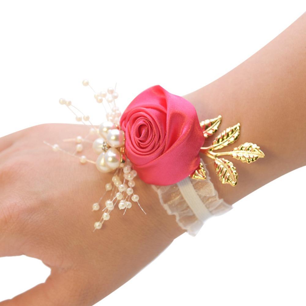 Accessories Corsage Polyester Bracelet Wrist Flowers Bridesmaid Wedding
