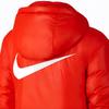 Nike Однотонная хлопковая куртка с принтом логотипа, двусторонняя, с капюшоном, зимняя женская куртка, оранжевая CD9044-634