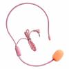 Wired Condenser Microphone Headset for Loudspeakers - Suitable for Lectures, Presentations, and Outdoor Events - 3.5mm Plug, Pink/Yellow/Black (1 Piec