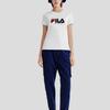 FILA T Shirts Women's White Crew Neck Moderate Straight Fit F11W928129FWT