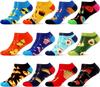 Novelty Fashion Colorful Casual Men's Socks Ankle Short Socks Harajuku Grid Food Cotton Happy Funny Women Socks