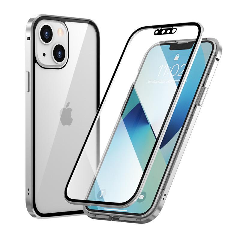 Подходит для iPhone11promax противоударный высокая четкость двусторонний Apple Магнитный металлический корпус стекло прозрачный всесторонний