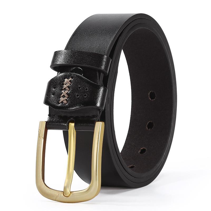 Мужской ремень повседневный ремень из коровьей кожи с пряжкой
