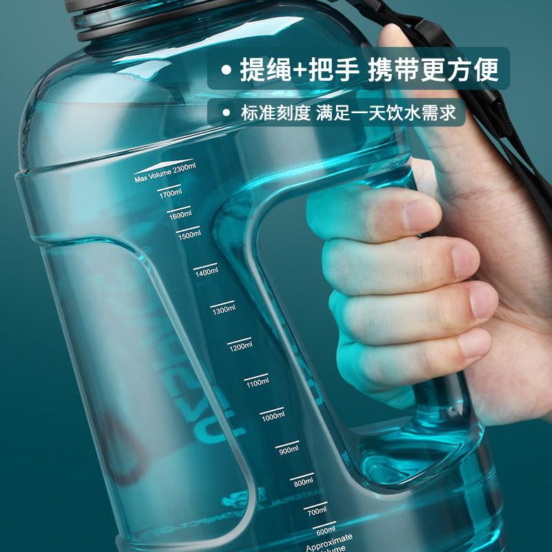 Large Capacity Tritan Sports Water Bottle With Straw Lid Leakproof Outdoor Hydration Jug Gym Hiking Camping Travel