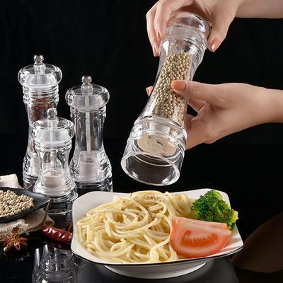 Новая прозрачная акриловая мельница для перца, ручная мельница для перца с керамическим стержнем, многоцелевая бутылка для специй, кухонные принадлежности