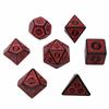 7Pcs/set Pattern Multi-sided Dice Digital Dice Multi-sided Engraving Pattern Dice Set Board Game Accessories