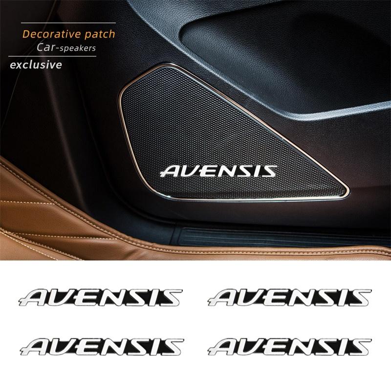 wvkzl2 4/10pcs 3D aluminum speaker stereo speaker badge emblem Sticker for Toyota Avensis t25 t27 Stickers Accessories Car-Styling