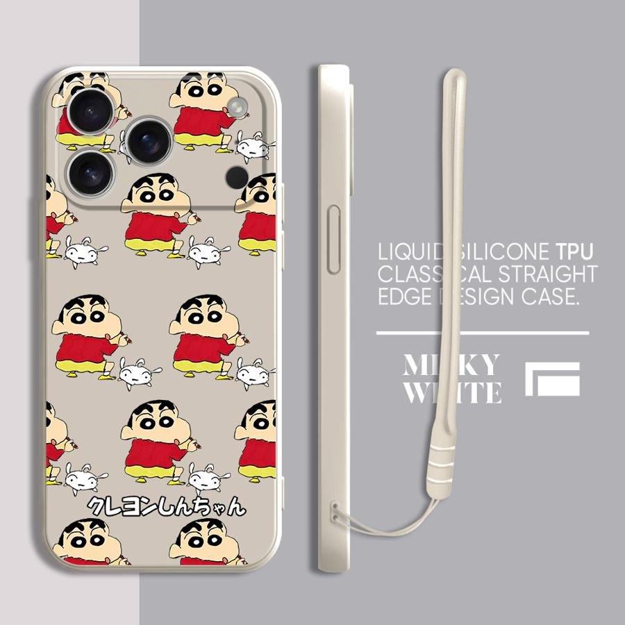 Crayon Cartoon Shin-chan Phone Cover Case for Apple iPhone 17 Pro Max Air 16 13 Mini XS XR 7 8 12 Plus 15 11