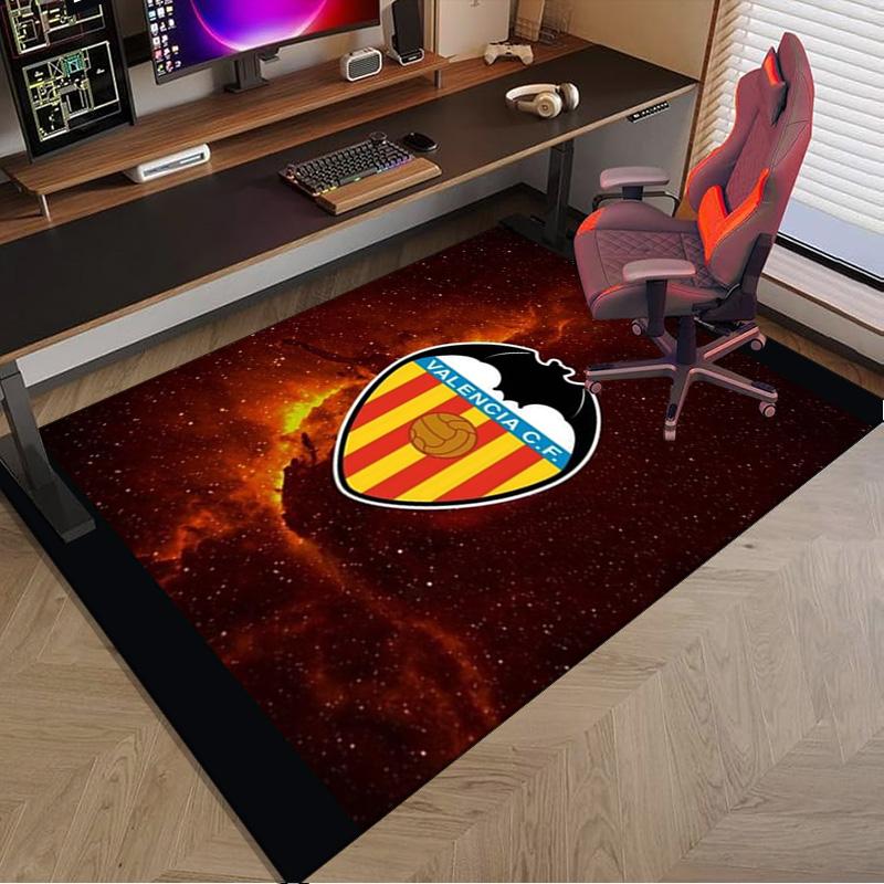 Коврик с дизайном герба Valencia CF для офиса, коврик под кресло, декоративный ковер, коврик для гостиной, большой размер, подарки для фанатов, рождественские подарки