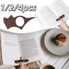 1-4 шт. Деревянная закладка для чтения с котом, офисная, для книголюбов, инструменты для быстрого чтения, портативный зажим для книг для одной руки и большого пальца для учебы