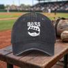 Exquisite Bass Guitar Washed Baseball Cap Adjustable Buckle