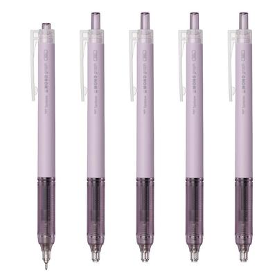 Гелевая шариковая ручка Tombow Monograph Light, фиолетово-черный корпус, 0,5 мм, стержень, чернила, упаковка 5 шт. (BJ-MGLE91-5P)