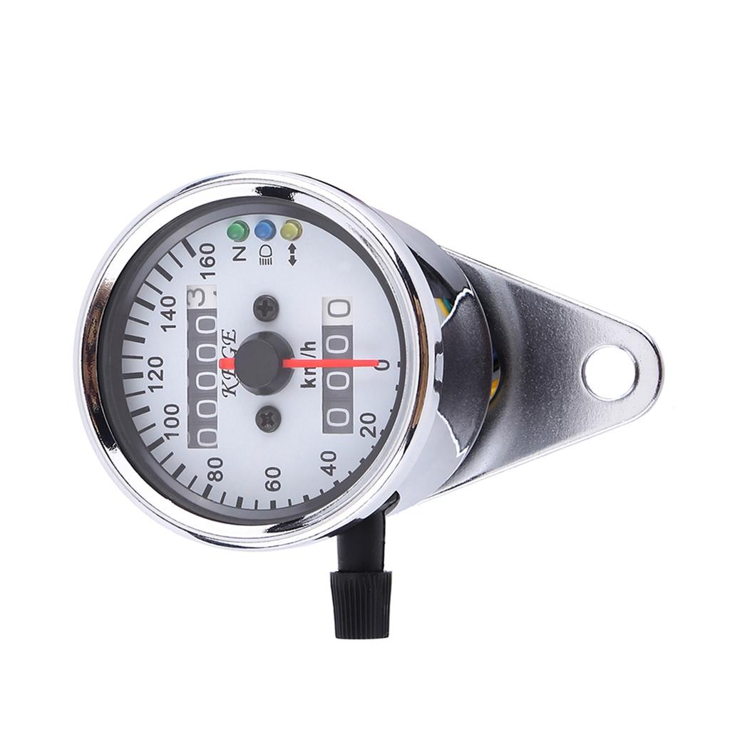 Motorcycle Odometer Speedometer Dual Reading Signal KMCelsiusH Black