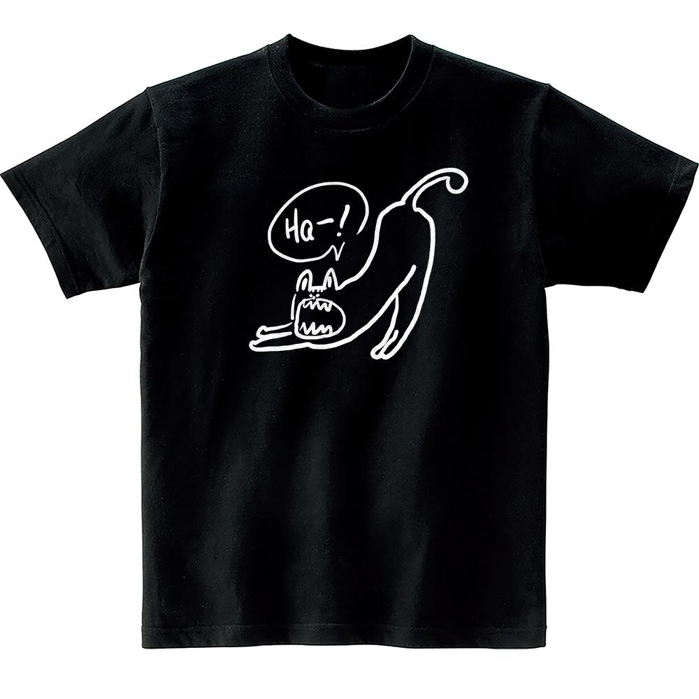 AWESOMEUS Ha! Cat Black 2Color T_Shirts