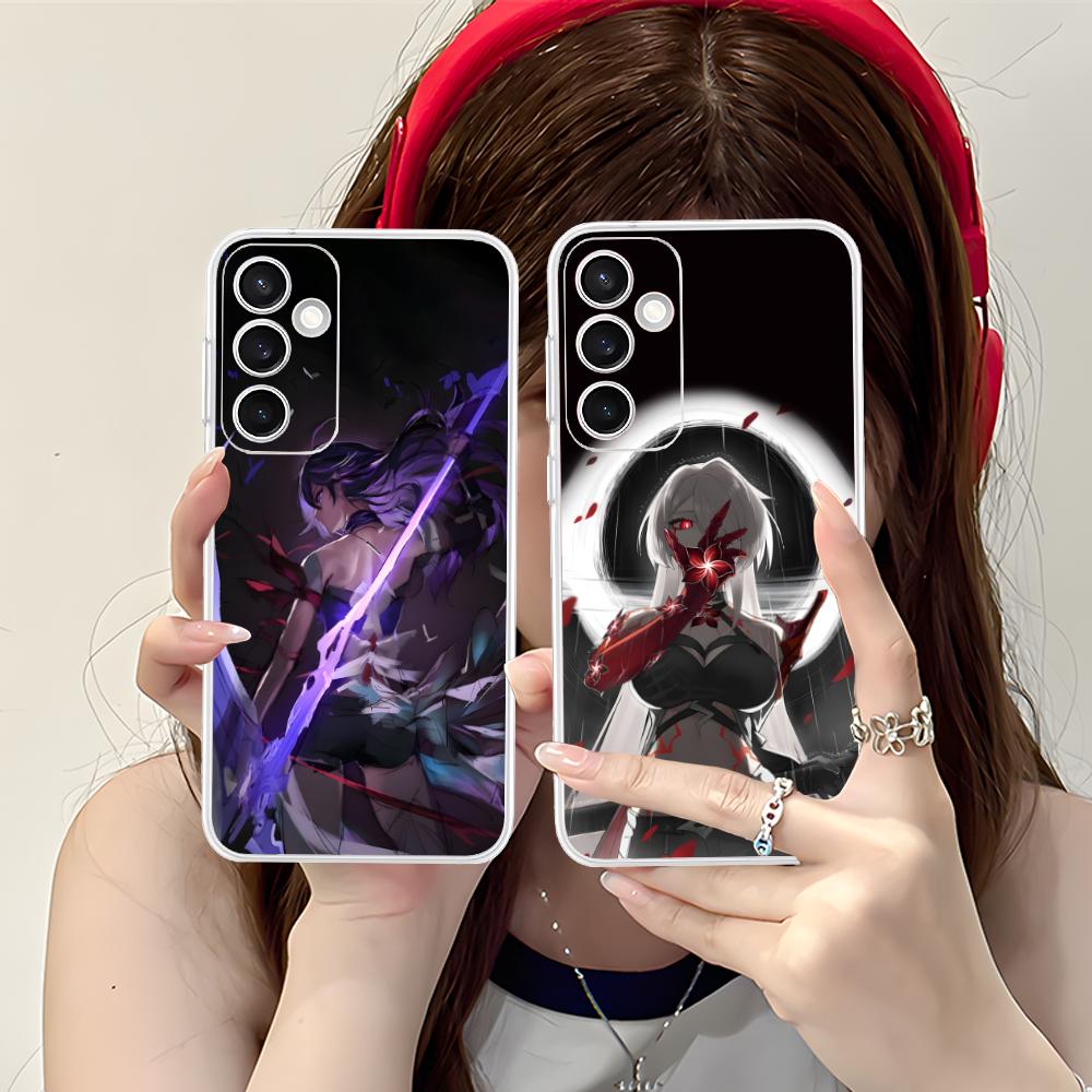 Прозрачный чехол HSR Acheron для Samsung Galaxy S25 S24 S23 S22 S21Plus FE Ultra Цветная задняя крышка